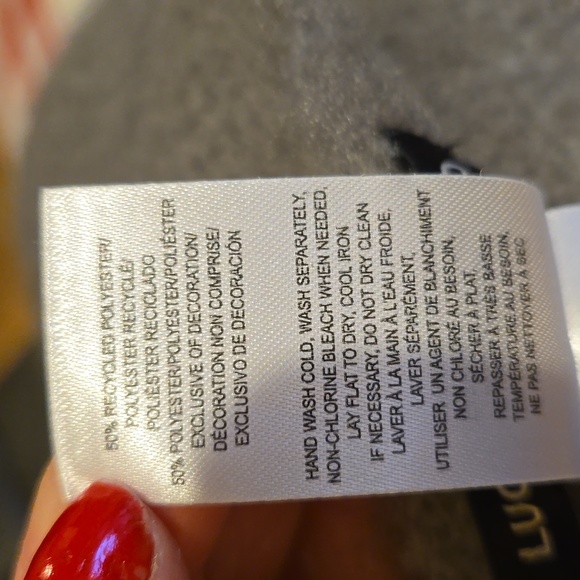 Lucky Brand 76" Grey Plaid Scarf - Picture 10 of 10